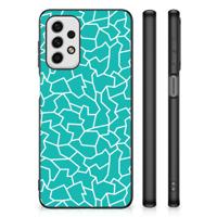 Samsung Galaxy A23 Leuk Telefoonhoesje Cracks Blue