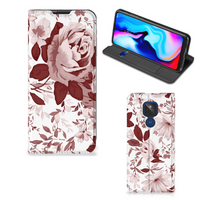 Bookcase Motorola Moto G9 Play Watercolor Flowers - thumbnail