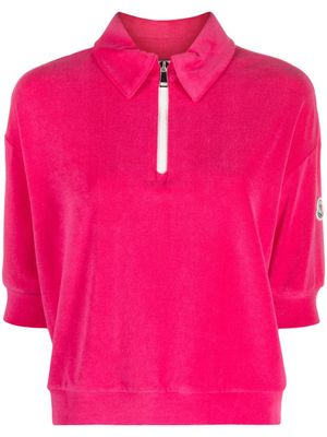 Moncler polo en tissu éponge - Rose