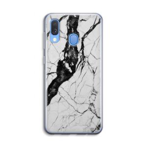 Witte marmer 2: Samsung Galaxy A40 Transparant Hoesje