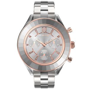 Swarovski 5610494 Horloge Octea Lux Sport zilver- en rosekleurig-wit 39 mm