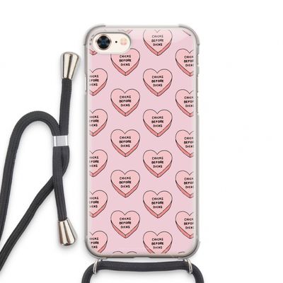 Chicks before dicks: iPhone 8 Transparant Hoesje met koord
