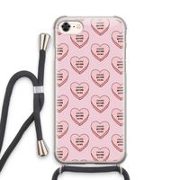 Chicks before dicks: iPhone 8 Transparant Hoesje met koord