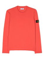 Stone Island Junior pull en coton à patch logo - Rouge