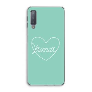 Friends heart pastel: Samsung Galaxy A7 (2018) Transparant Hoesje