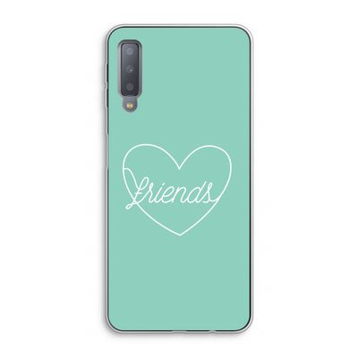 Friends heart pastel: Samsung Galaxy A7 (2018) Transparant Hoesje