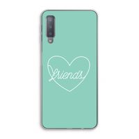 Friends heart pastel: Samsung Galaxy A7 (2018) Transparant Hoesje