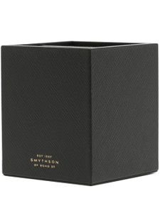 Smythson porte-crayon en cuir à logo imprimé - Noir