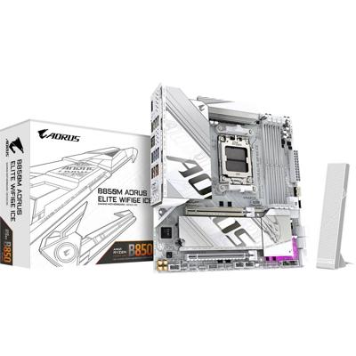Gigabyte B850M A ELT WF6E ICE Moederbord Socket AMD AM5 Vormfactor Micro-ATX Moederbord chipset AMD® B850