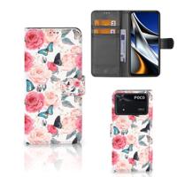 Xiaomi Poco X4 Pro 5G Hoesje Butterfly Roses