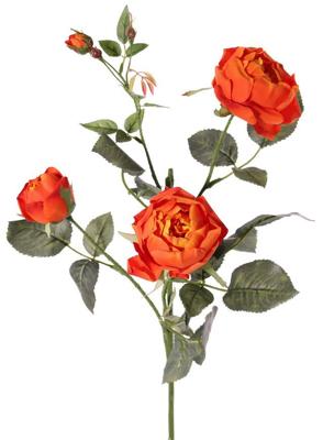 Roos oranje kunstbloem zijde nepbloem - Driesprong collection