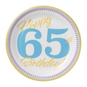 Borden 65 jaar - 8 stuks
