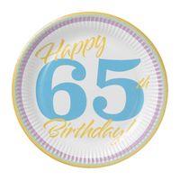 Borden 65 jaar - 8 stuks