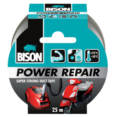 Power Repair Grijs Rol 25 m - Bison