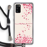 Hartjes en kusjes: Samsung Galaxy A41 Transparant Hoesje met koord