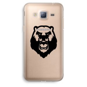 Angry Bear (black): Samsung Galaxy J3 (2016) Transparant Hoesje