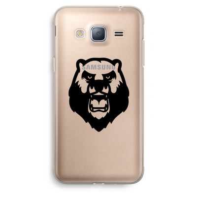 Angry Bear (black): Samsung Galaxy J3 (2016) Transparant Hoesje