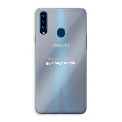 gij moogt er zijn: Samsung Galaxy A20s Transparant Hoesje