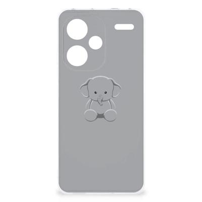 Xiaomi Redmi Note 13 Pro Plus Telefoonhoesje met Naam Grijs Baby Olifant