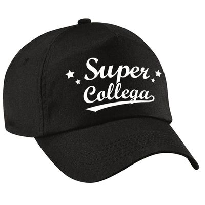 Super collega cadeau pet /cap zwart voor volwassenen