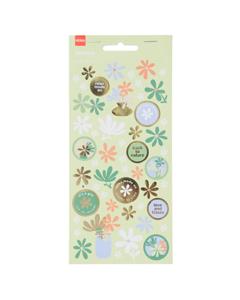 HEMA Stickervellen 19x11 Bloemen - 3 Stuks