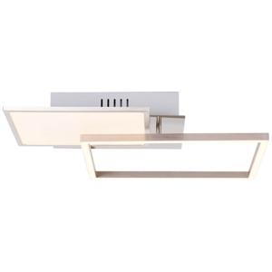 Brilliant Plafondlamp Zelia 2-vaks 41cm RVS G99378/68