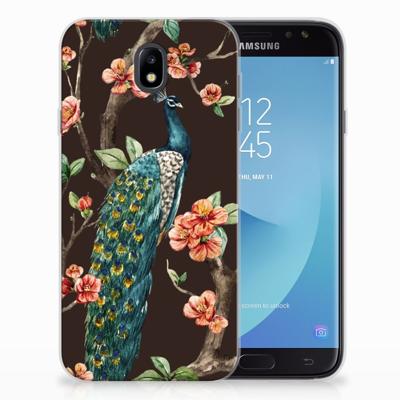 Samsung Galaxy J7 2017 | J7 Pro | TPU Hoesje | Pauw met Bloemen