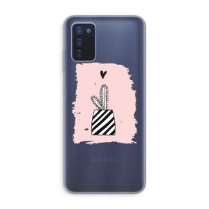 Zwart-wit cactus: Samsung Galaxy A03s Transparant Hoesje