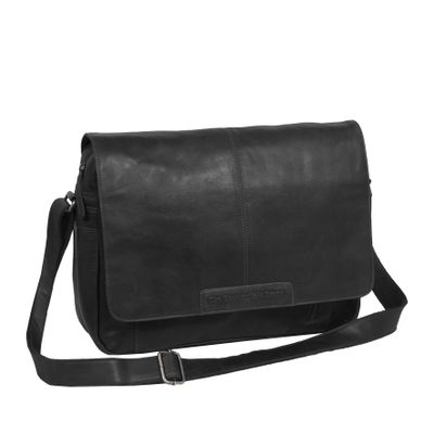 Chesterfield - Richard Lederen Schoudertas/Laptoptas - 15 inch - Zwart