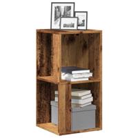 Hoekkast 33x33x67 cm bewerkt hout oud houtkleurig Hoekkast 33x33x67 cm bewerkt hout oud houtkleurig