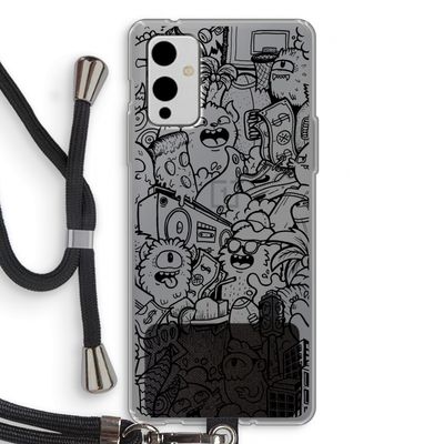 Vexx Black City : OnePlus 9 Transparant Hoesje met koord
