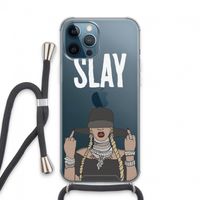 Slay All Day: iPhone 13 Pro Max Transparant Hoesje met koord