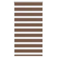 VidaXL Zebra rolgordijn 90x100 cm stofbreedte 85,9 cm polyester bruin