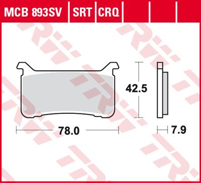 TRW Remblokken, en remschoenen voor de moto, MCB893CRQ Hyper carbon