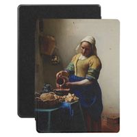 Lunso - Kobo Aura H20 Edition 1 hoes (6.8 inch) - Vegan Saffiano Leren sleep cover - Vermeer Melkmeisje