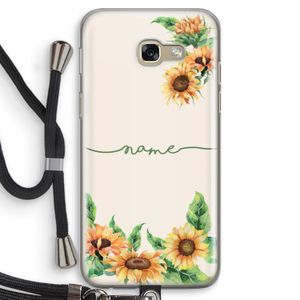 Zonnebloemen: Samsung Galaxy A5 (2017) Transparant Hoesje met koord
