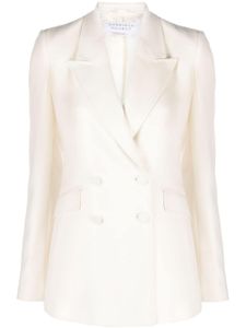 Gabriela Hearst blazer en soie à boutonnière croisée - Tons neutres