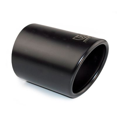 Ulter Sport Uitlaatsierstuk - Rond 90mm Schuin - Lengte 120mm - Montage 65-80mm - Zwart RVS USNX90B