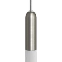 Fitting lamp titanium e14 glad metaal smal lamphouder Fitting lamp titanium e14 glad metaal smal lamphouder