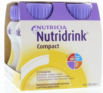 Nutridrink Compact banaan 125ml 4 Stuks Nutridrink Compact banaan 125ml 4 Stuks