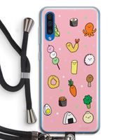 Happy bento friends: Samsung Galaxy A50 Transparant Hoesje met koord