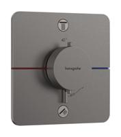Hansgrohe ShowerSelect Comfort Q thermostaat inbouw voor 2 functies met geïntergreerde zekerheidscombinatie volgens EN1717, Brushed Black Chrome