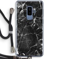 Zwart Marmer 2: Samsung Galaxy S9 Plus Transparant Hoesje met koord