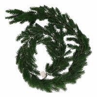 1x Donkergroene kerst guirlande 180 cm