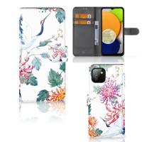 Samsung Galaxy A03 | Telefoonhoesje | Met pasjeshouder | Bird Flowers Samsung Galaxy A03 | Telefoonhoesje | Met pasjeshouder | Bird Flowers