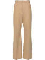 Maje striped high-waisted trousers - Tons neutres