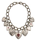 Marni collier en chaîne à breloques cœur - Argent