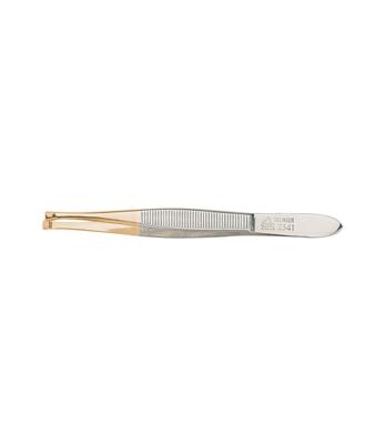 Erbe Solingen pincet recht/smal verguld 9cm (erbe92341)