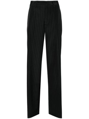 P.A.R.O.S.H. pantalon ample à fines rayures - Noir
