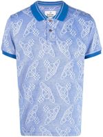 Vivienne Westwood polo à logo Orb imprimé - Bleu